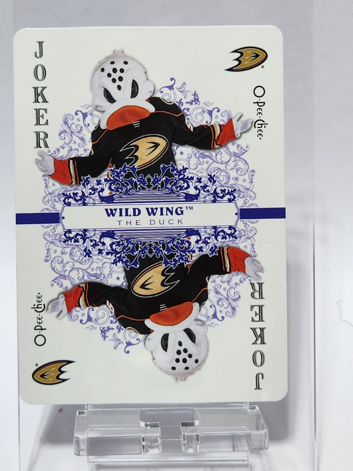 Wild Wing Anaheim Ducks 2022-23 UD O-Pee-Chee OPC Playing Card #JOKER The Duck