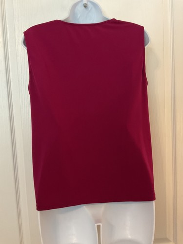 Jones Studio Separates Sleeveless Top Women’s Size PL Red Pleated -B10 - Picture 4 of 9