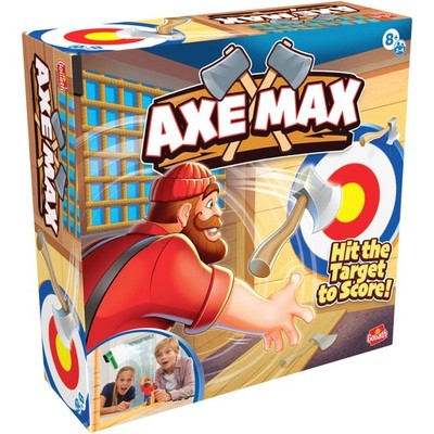 PlayMonster Axe Max - Tabletop Axe Throwing Game   Spin, Launch & Score!   Famil