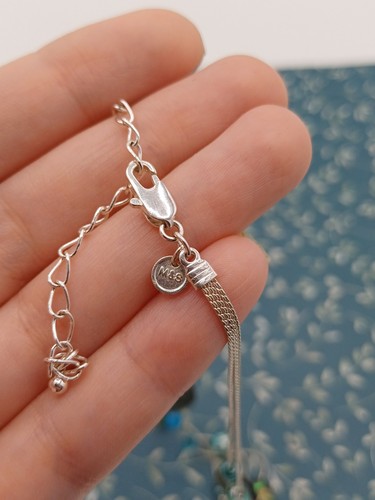 Marks And Spencers Layered Silver Tone & Abalone Shell Beaded Station Necklace - Picture 10 of 11