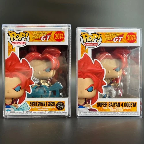 Funko Pop Lot of 2 Dragon Ball GT Super Saiyan 4 Gogeta 2074 LE Glow Chase