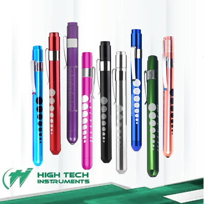 5.5'' Inspection Penlight LED Flashlight With Clip Rechargeable Pen Torch Lamp US