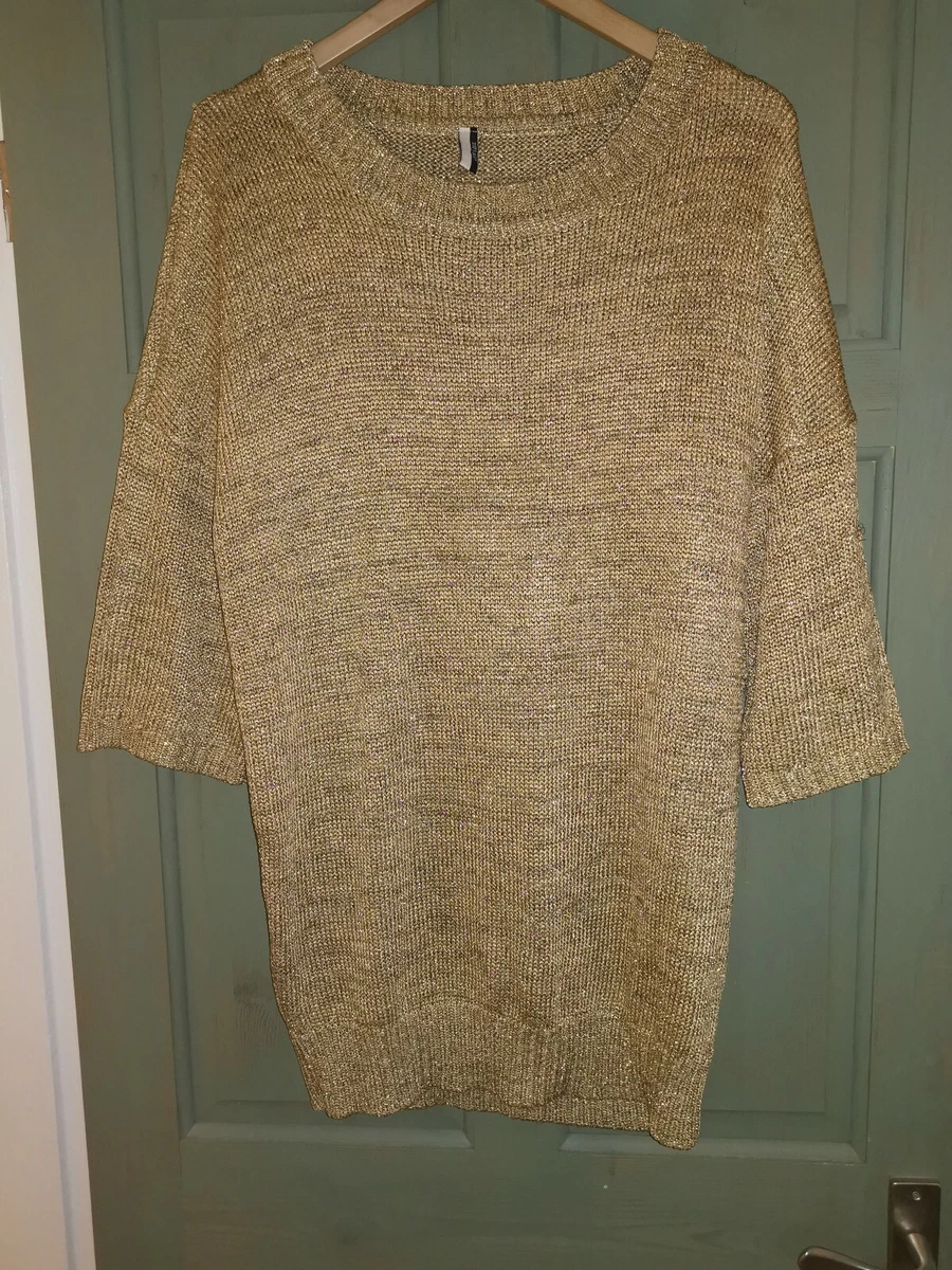 Gold jumper best sale topshop