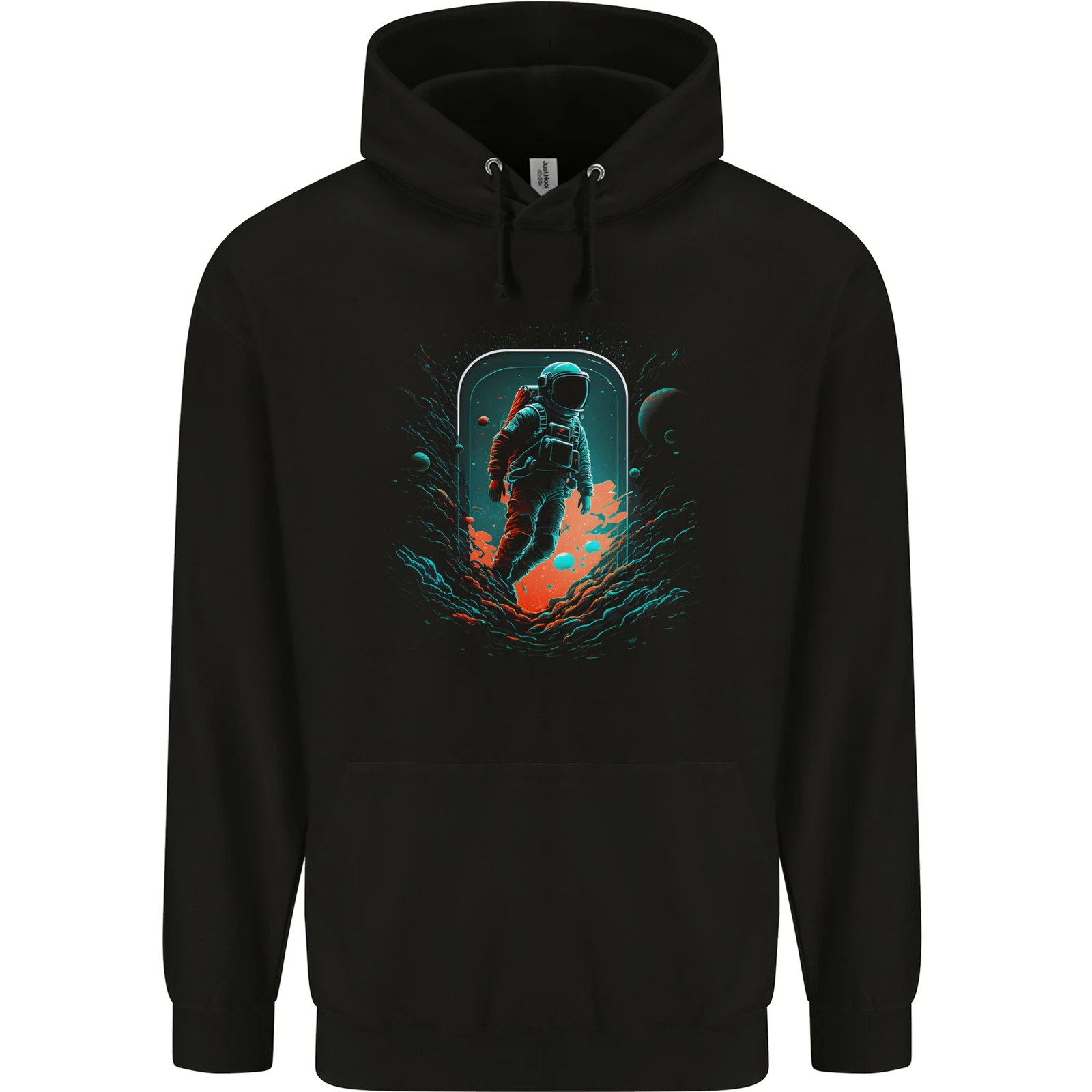 Space Traveller Astronaut Outer Planets Mens 80% Cotton Hoodie
