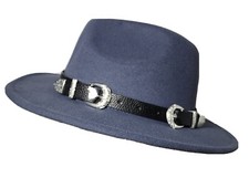 Ranch Rancher Hat Western NWT Dark Gray Tan Felt Cowgirl Cowboy Studded 