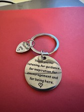 Keychain - "Thank You" in Heart - "Thank you for the Guidance" in Circle