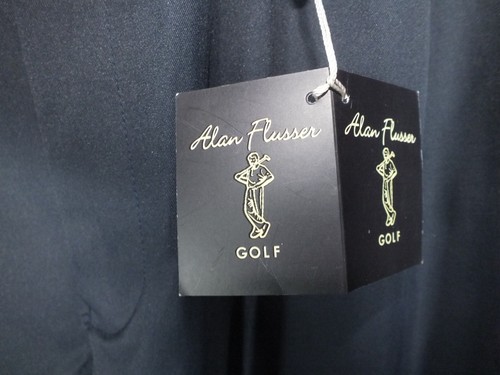 Alan Flusser Golf Pants Dark Blue Pleated Comfort Waistband 38 x 34 NWT - Picture 6 of 13