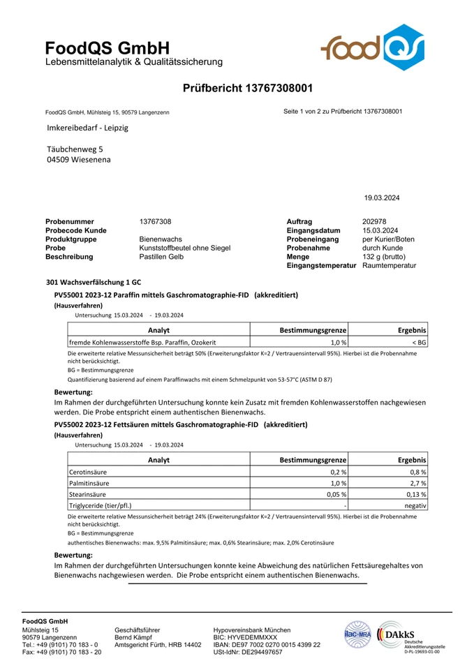 1 kg Bienenwachs Pastillen gelb/orange Kerzen Möbelwachs Kosmetik - Bild 2 von 2