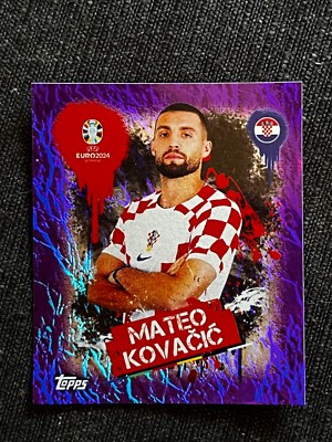Topps UEFA EURO 2024 STICKER LILA PARALLEL MATEO KOVACIC KROATIEN # CRO 3