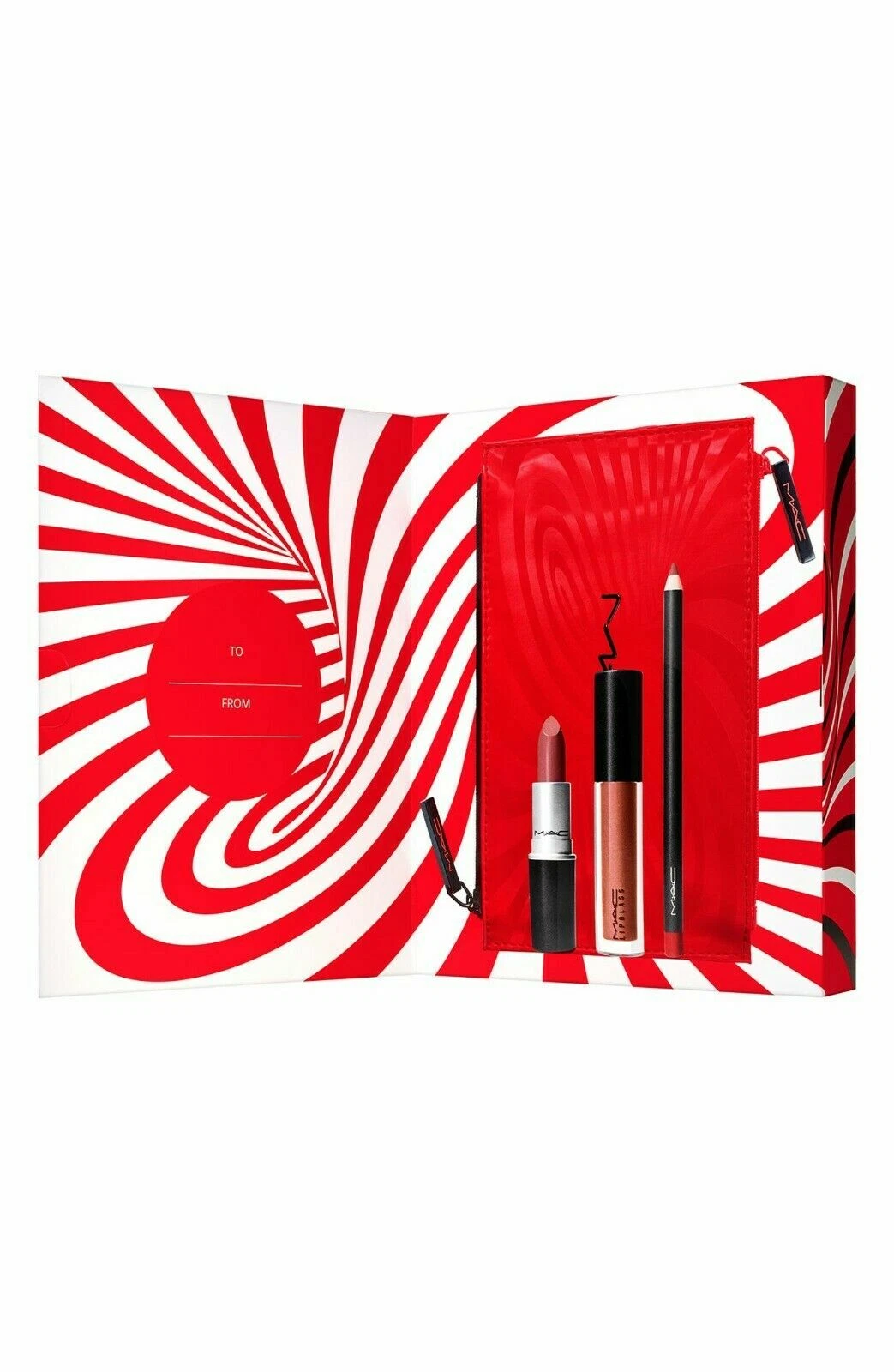 MAC Best-Kept Secret Lip Kit Chili Lipstick+Powder Kiss Liquid Lip Color+PrepNIB