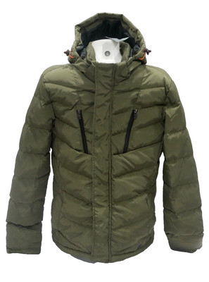 LTB Seloba Herren Puffer-Jacke mit abnehmbarer Kapuze in Oliv Größe L