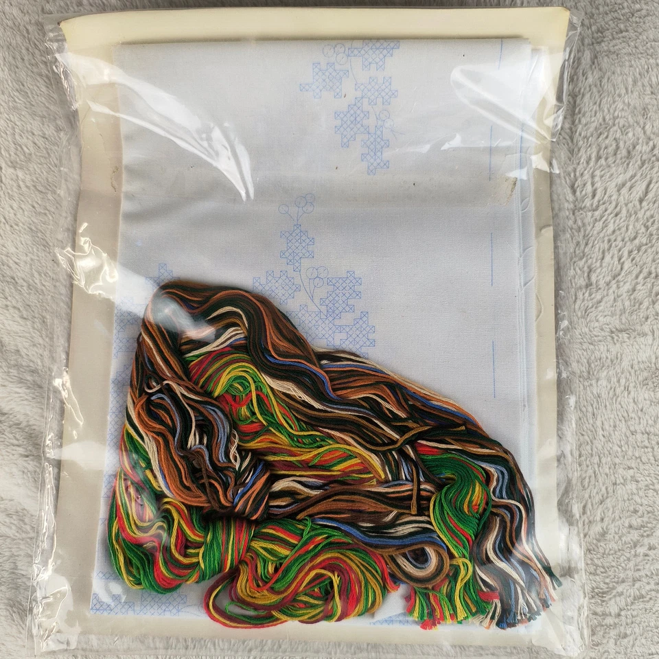 Bucilla Stamped Cross Stitch Kit Christmas Music Table Runner New - Image 3 of 3