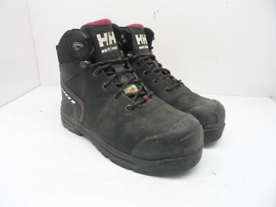 Helly Hansen Women's 6'' High Abrasion-Resistant Aluminum Toe Work Boots Black 8M