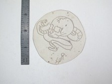 vtg 1960s 70s Tattoo Flash acetate stencil Snake and Skull signed SN3