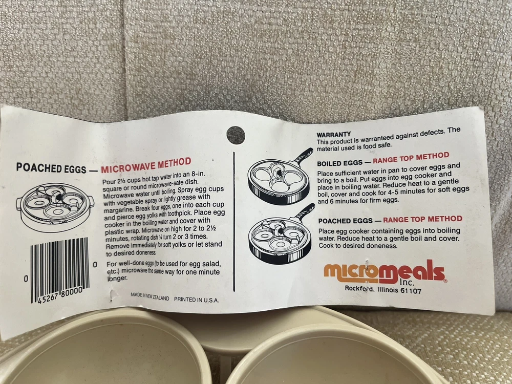 NEW - Micromeals Egg Cooker for Poached or Boiled Eggs NEW - Micromeals Egg Cooker for Poached or Boiled Eggs