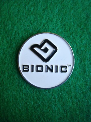 Bionic Golf Gloves White Ball Marker 1'' Metal Flat Putting Coin