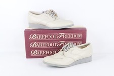 NOS Vtg 90s Streetwear Womens 7.5 2A Leather Platform Shoes Sneakers Gray USA