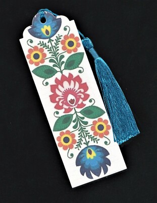 Folk Art Flower Floral Book Marker Bookmark - Birthday Gift Female Teacher Gift