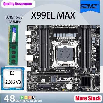 SZMZ X99 Gaming Motherboard Set With XEON E5 2666 V3 CPU & 16GB DDR3 ECC RAM