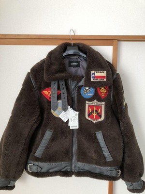 AVIREX Retro Boa B-3 Top Gun Jacket XL Polyester Black 783-2952004 