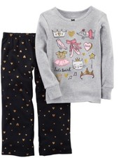 Carter's Girl Pajamas  2-piece Long Sleeve, All-Over Print Pajama Set NWT 12M