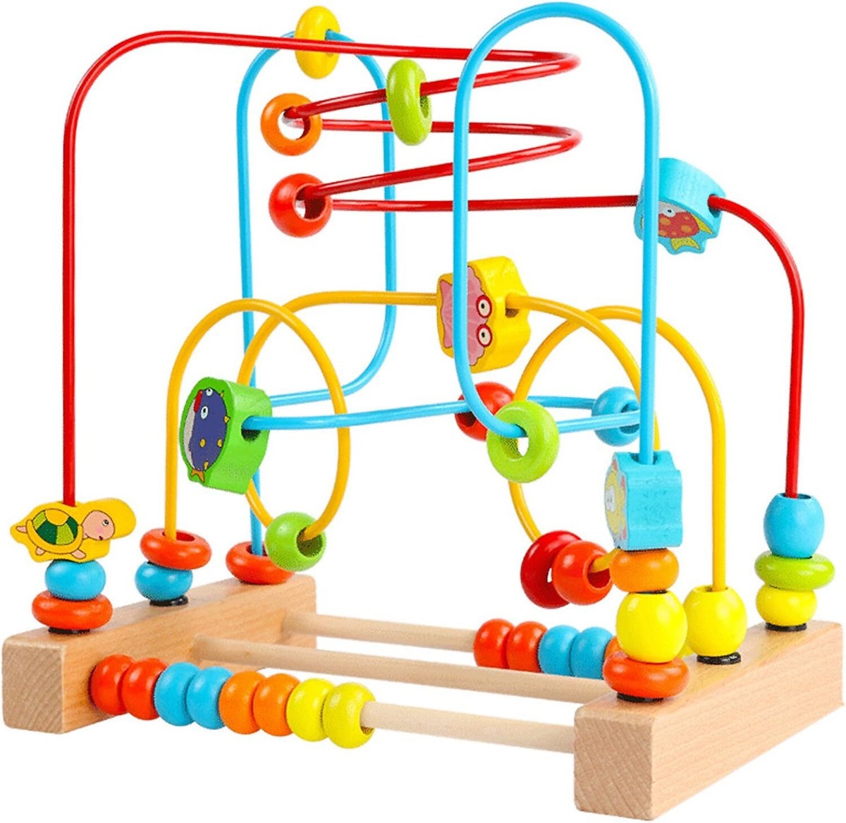 Timy First Bead Maze Roller Coaster Wooden Educational Circle Toy