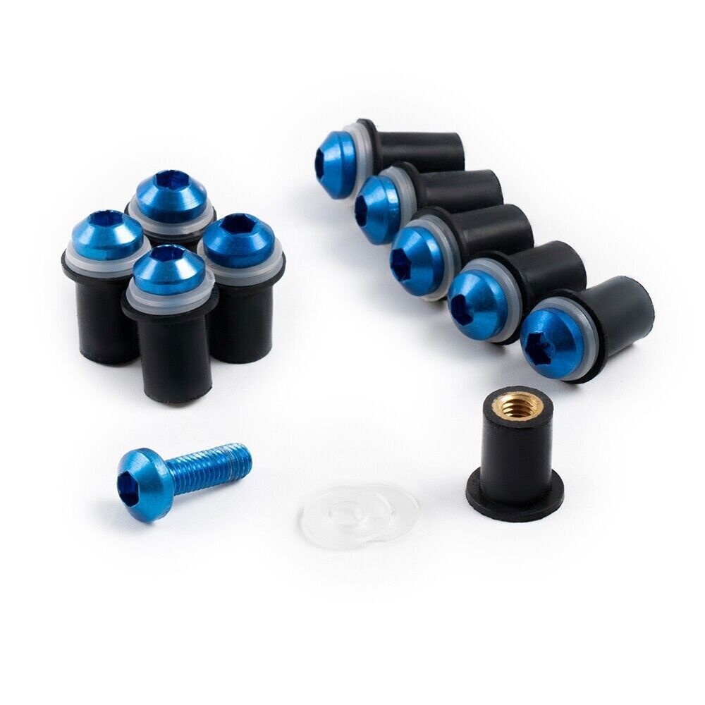Blue Windshield Screen Screws for Kawasaki Ninja ZX6R 1994 1995
