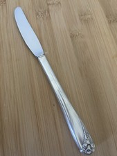 1847 Rogers IS Silverplate DAFFODIL Hollow Grille Dinner Knife 8.5"