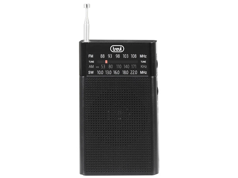Mini Radio Portatile AM FM Nera a Batterie Altoparlante Presa Cuffie, fotografia 5 di 7