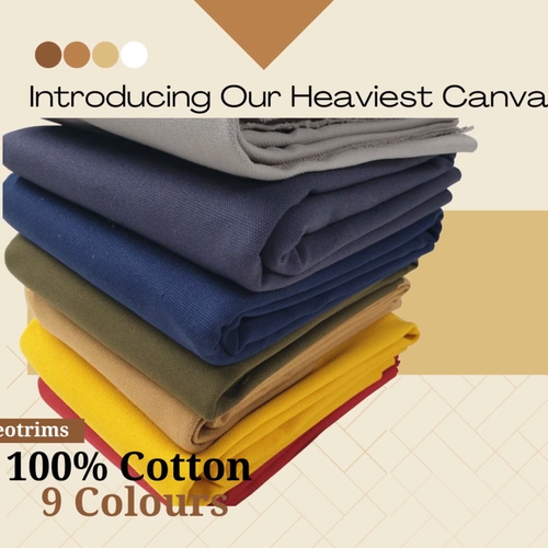 100 % Baumwolle Canvas Stoff, 16 Unzen schweres Polstermaterial in 19 Farben - Video 1 von 1