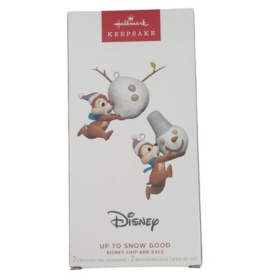 2024 Hallmark Disney Chip & Dale Up to Snow Good Keepsake Ornament IOB QXD6824