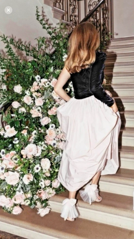 Antonio Melani x Born on Fifth Elle Satin Tulle Bow Heels Blush Wedding Party - Image 2 of 4