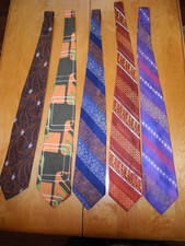 LOT 3 5, Vintage 70's DISCO NecktieMoD RETRO Wide Neck Ties..UGLY
