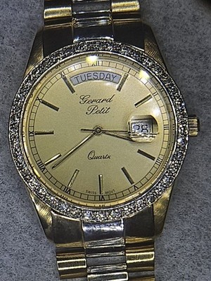 Gerard Petit Quartz Swiss Made 14k Gold