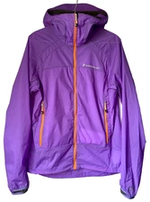 PEAK PERFORMANCE Women's NOMIN Hooded Wind Jacket Shell, Size Large, Purple, EUC