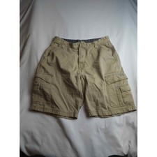 Wrangler Authentics Mens Khaki Cotton Cargo Shorts Tan Size 33