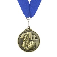 Medaille, 3-Zoll-FußBall-Platzmedaille Mit Halsband, Bronze, 1 StüCk