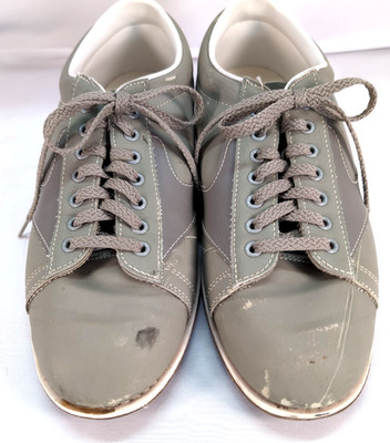 Brunswick Men's Gray Leather Bowling Shoes Size U.S. 10 Wide