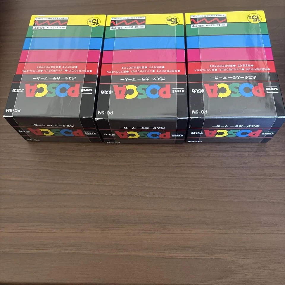 Juego de 3 juegos de rotulador a base de agua Posca Medium 15 colores PC5M15C Mitsubishi Pencil Foto 2 de 4