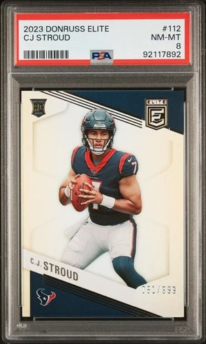 2023 Panini Donruss Elite - Rookies C.J. Stroud /999 (RC) PSA 8