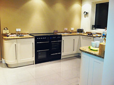 Howdens Kitchen Units in cream & light oak including granite worktops only.