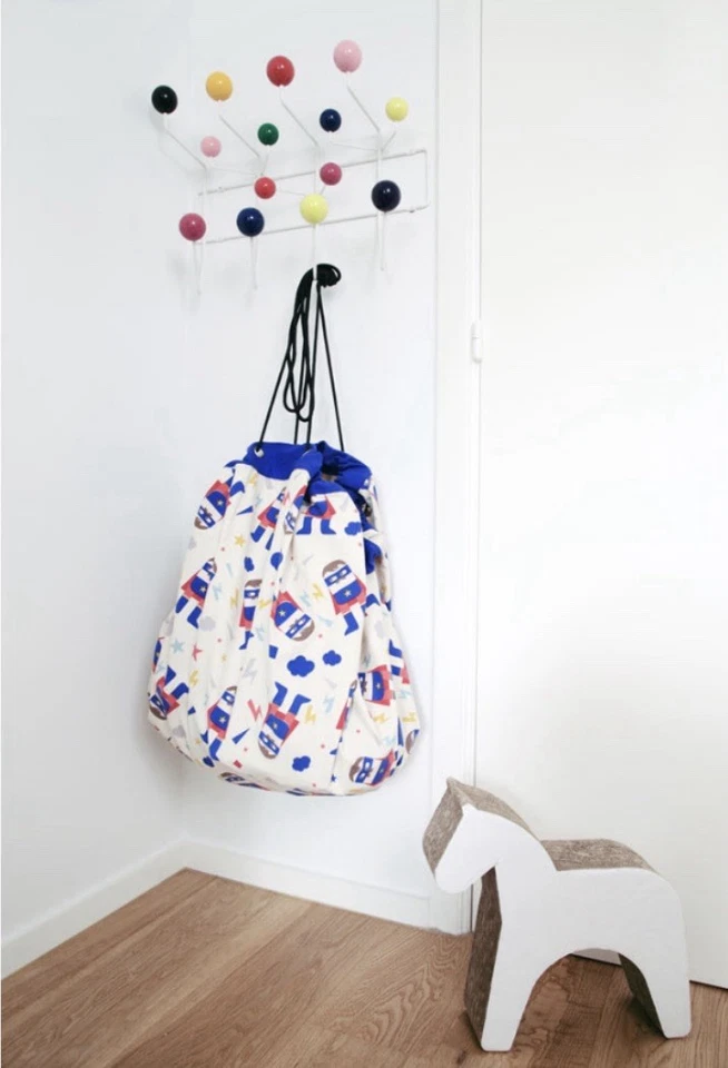 Bolsa de almacenamiento grande Play & Go con cordón para niños - Almacenamiento de juguetes para niños Foto 3 de 4