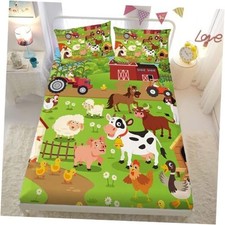 Cow Size Fitted Sheets for Sheets Set Girls and Boys Bedding Full Farm Animal