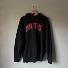John Galt Brandy Melville New York Oversized Black Hoodie