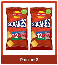Walkers Squares Variety Multipack Snacks 264g Pack of 2 Crisps Assorted Flavours