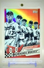 2020 Topps Chrome Decades' Best Milwaukee Braves #DBC-8 RED Refractor #09/10 SSP
