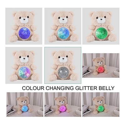 Plüsch Teddybär USB Nachtlicht Glitzer Ball Geschenk Spaß Kinder 