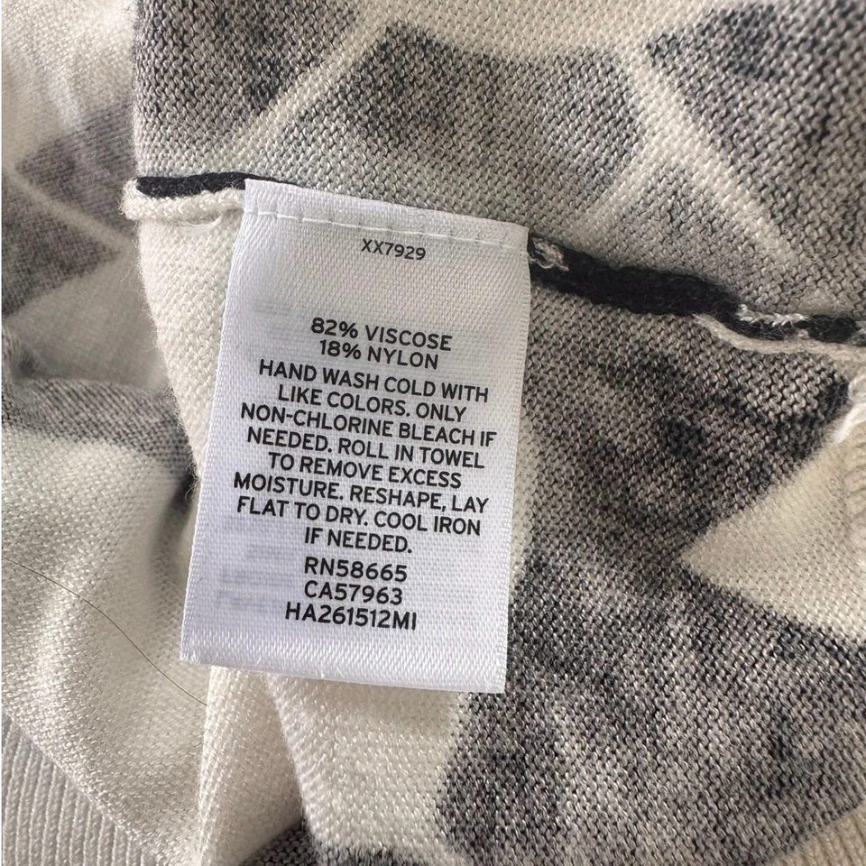 Suéter cárdigan halógeno para mujer XXL blanco negro estampado botón delantero  Foto 4 de 4