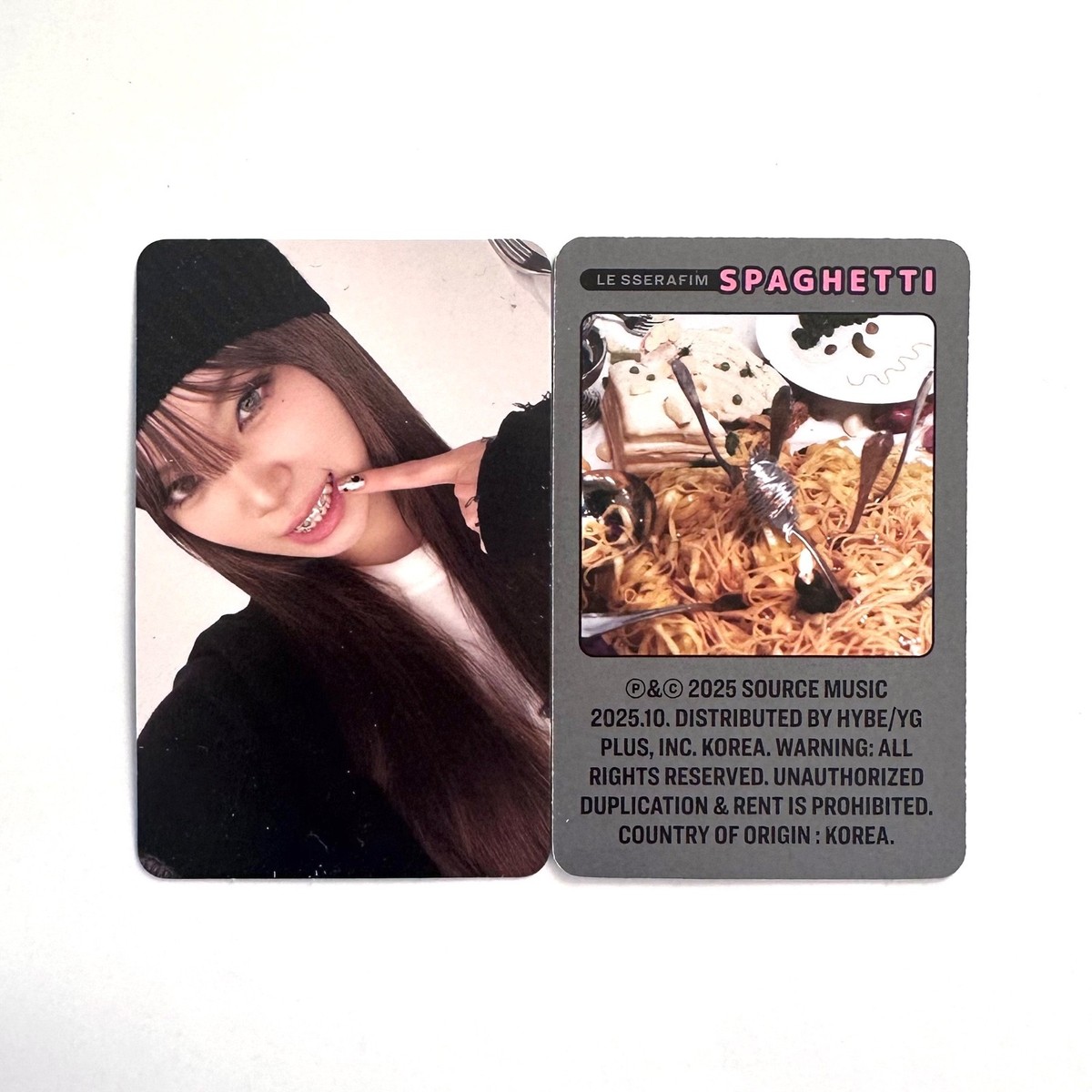 LE SSERAFIM] Spaghetti / Compact version Photocard PC set Chaewon
