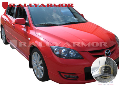 Rally Armor Basic Black Mud Flaps for Mazda 3 & Speed3   Fits 2004-2009